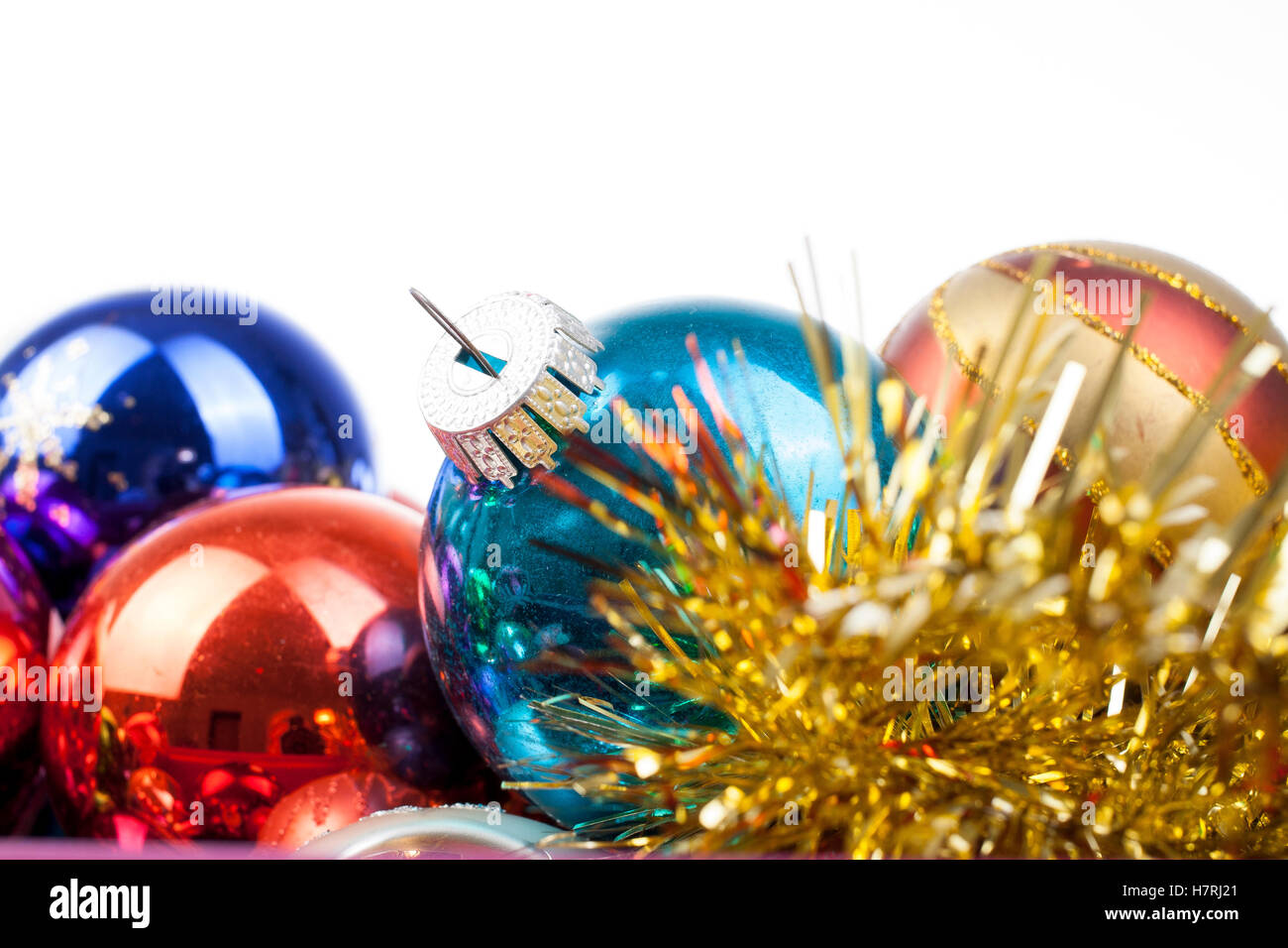 Palla di Natale la texture vera e propria sfera di vetro. Le palle di Natale,  celebrare il Natale con colorate brillante lucido natale Foto stock - Alamy