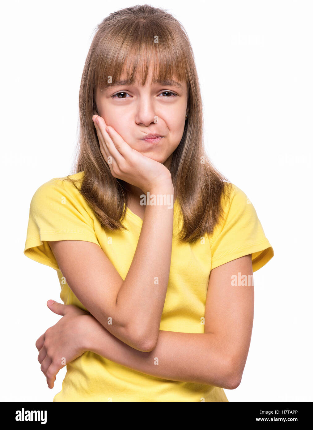 Ritratto emotivo di una ragazza Foto Stock