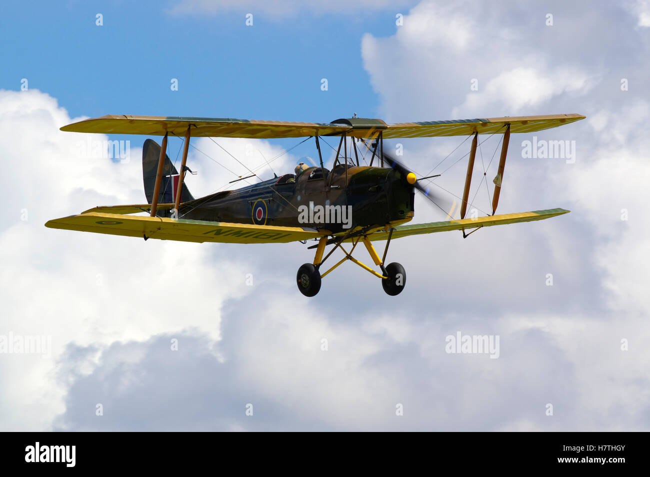 De Havilland DH 82 B Queen Bee, LF858, G-BLUZ, East Kirkby Air Show, Foto Stock