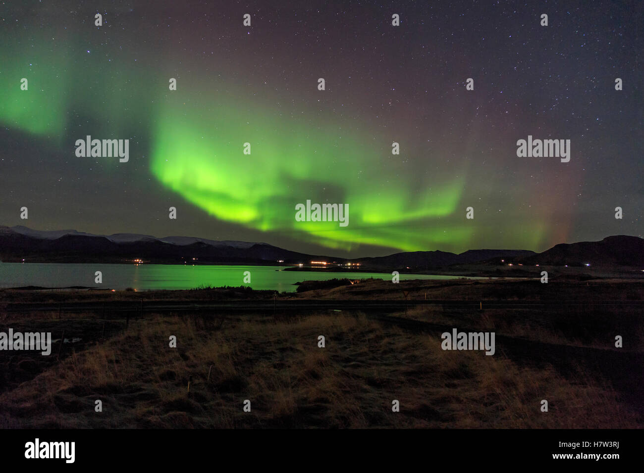 Aurora Boreale ,Northern Lights ,l'Islanda Foto Stock
