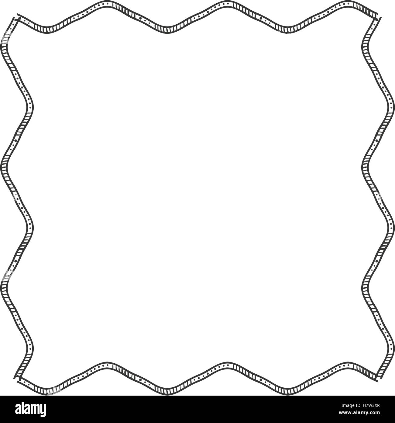 Telaio boho icona. Ornamento Bohemic indiano e il tema della decorazione. Design in bianco e nero. Illustrazione Vettoriale Illustrazione Vettoriale