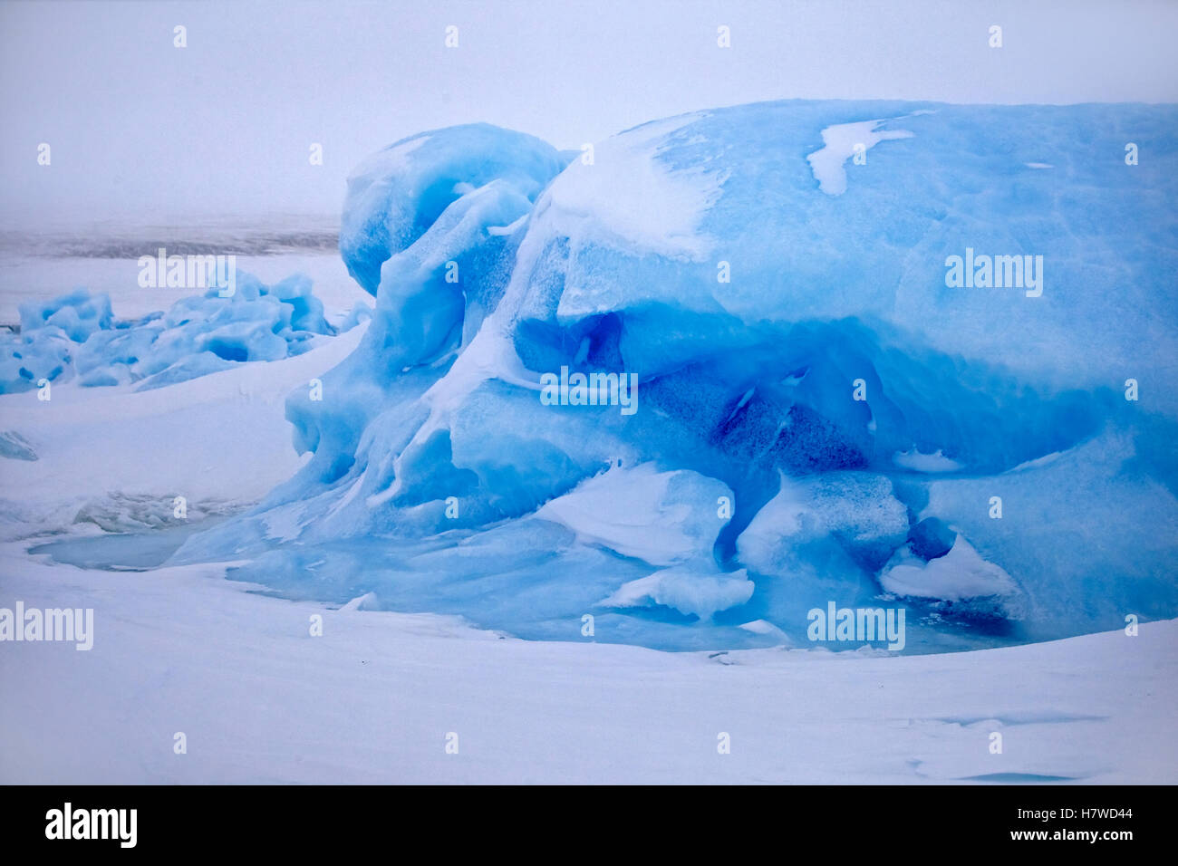 Blue la formazione di ghiaccio in Antartide Foto Stock