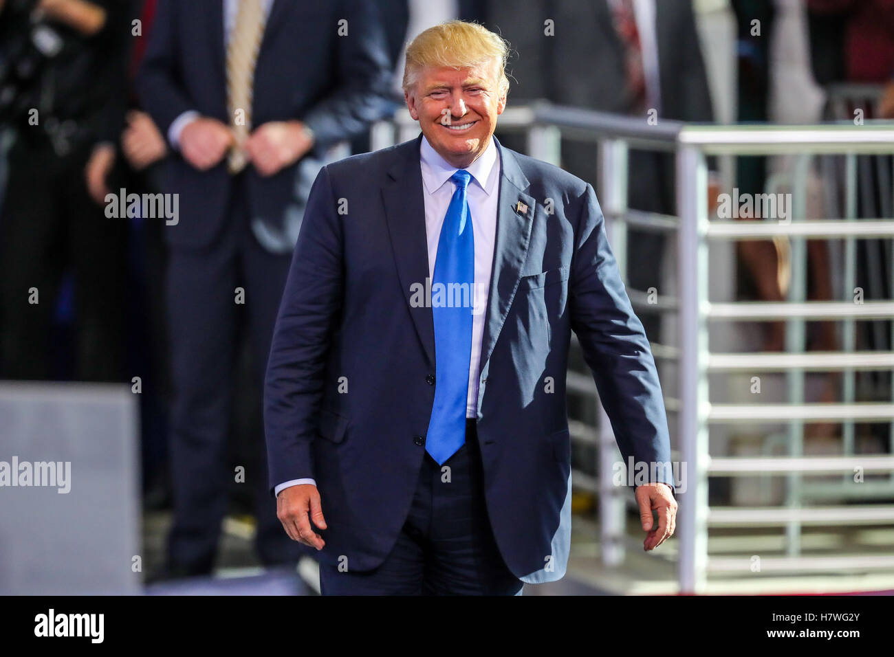 Donald Trump campagne per il presidente nella Carolina del Nord Foto Stock