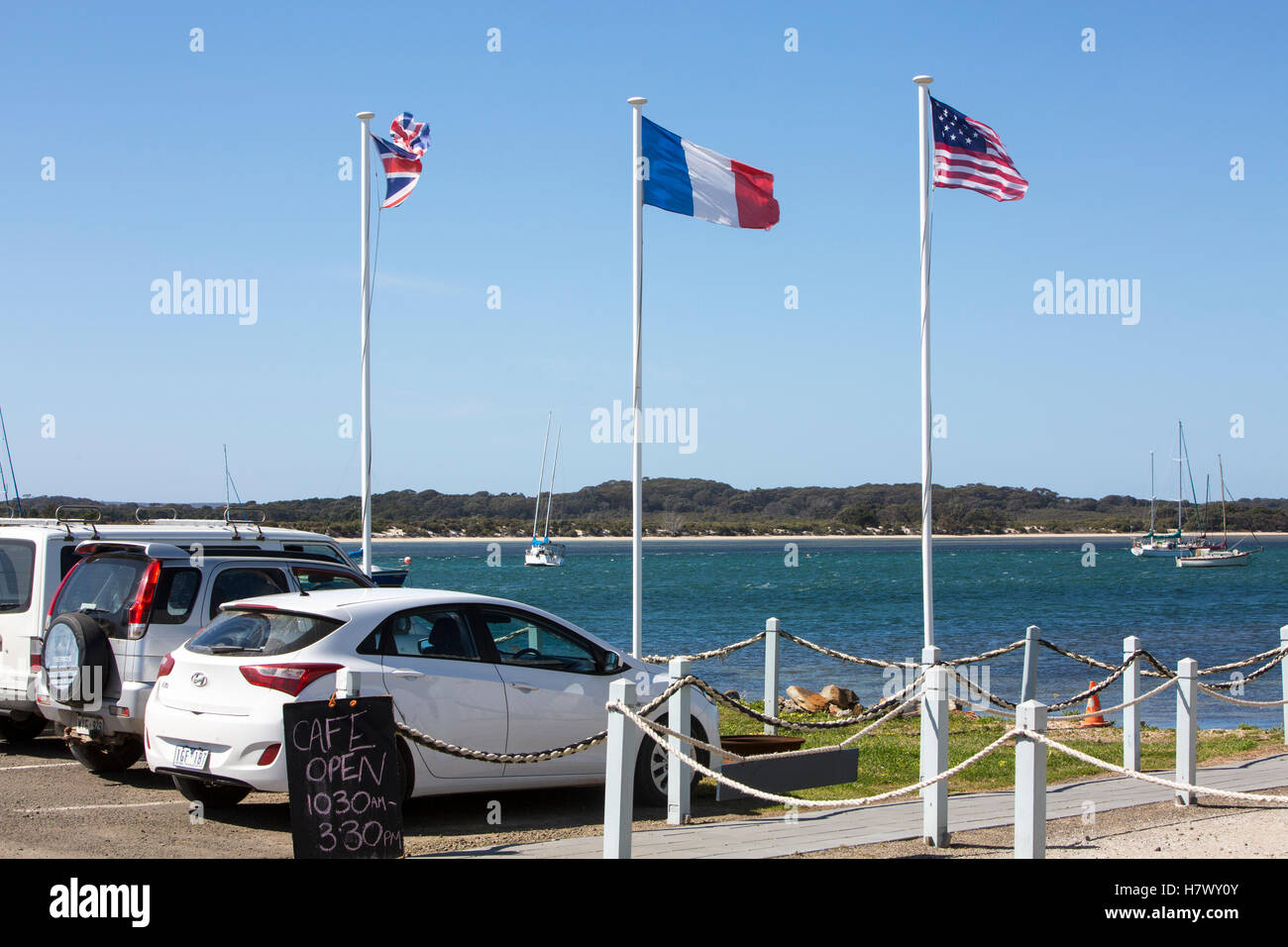 American River township frazione su Kangaroo Island,Sud Australia Foto Stock