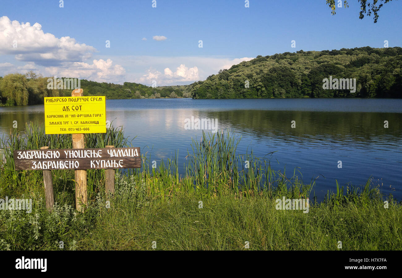 Sot Lago (Sotsko jezero) Fruska Gora Serbia Foto Stock