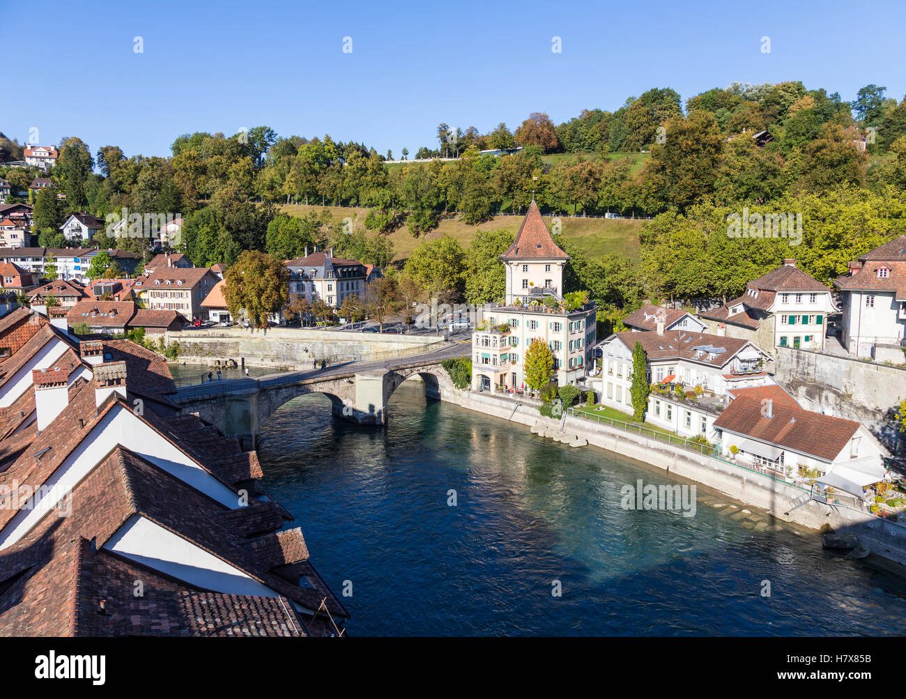 Fiume Aare a Berna, Svizzera Foto Stock
