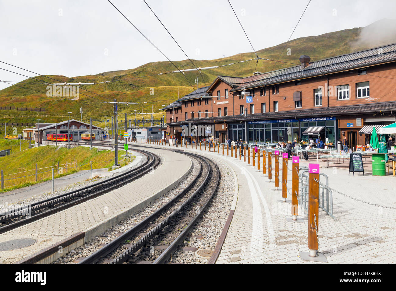 Grosse Scheidegg station Foto Stock