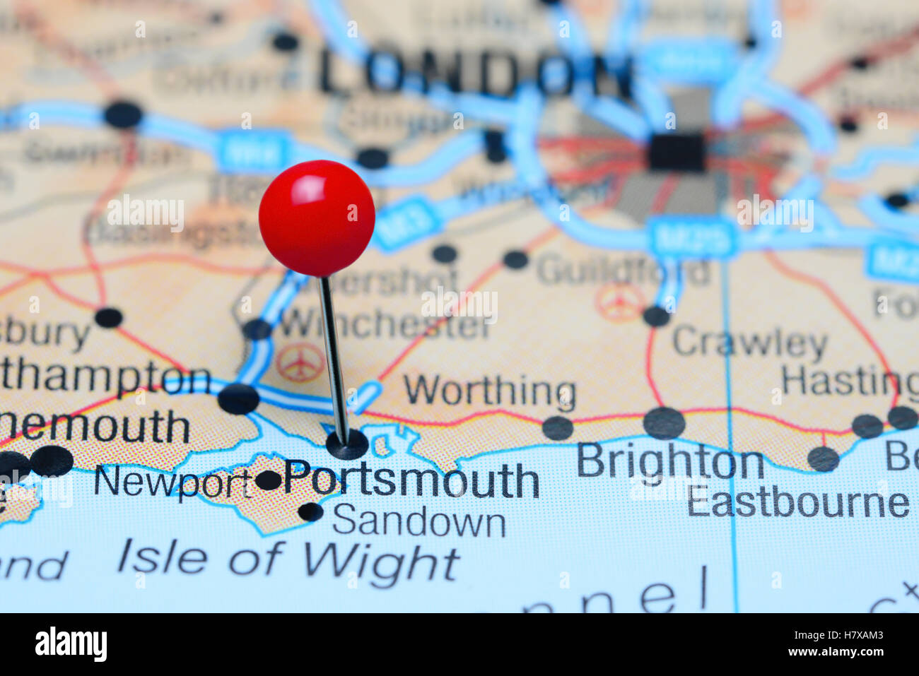 Portsmouth su una mappa immagini e fotografie stock ad alta risoluzione ...