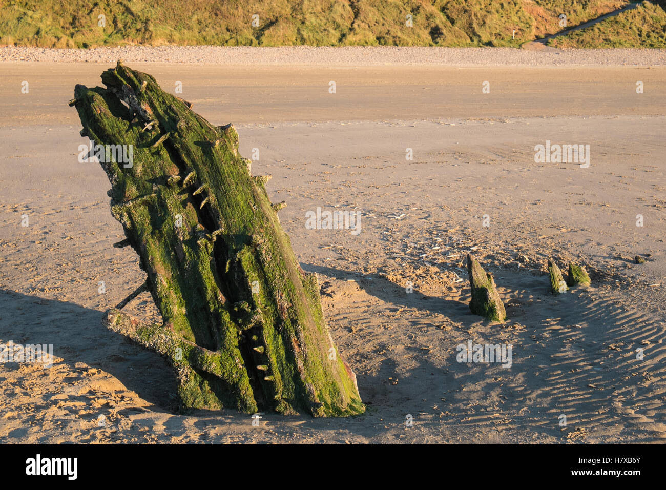 Rhosili,Rhossili,Rhossilli,bay,Llangenneth langenneth,beach,Worm testa,Worm's,Gower Peninsula,Swansea,Swansea County,Wales,,U.K.,UK,l'Europa,europeo, Foto Stock