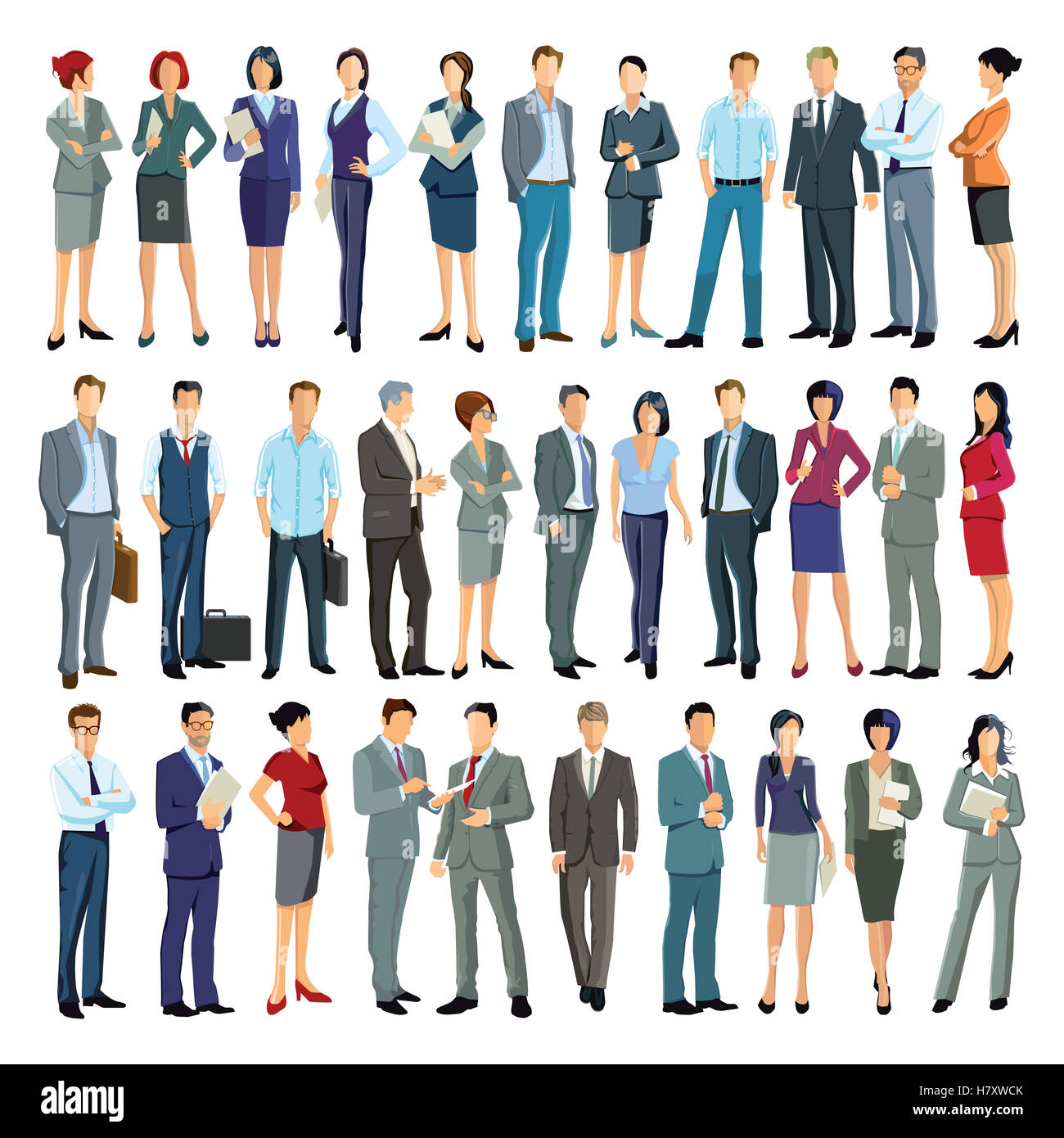 Un folto gruppo di persone di affari Foto Stock