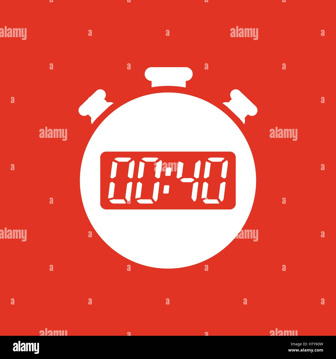 Il 40 secondi, minuti cronometro icona. Orologio e guardare, timer conto alla rovescia, cronometro simbolo. UI. Web. Logo. Segno. Design piatto. Un Illustrazione Vettoriale