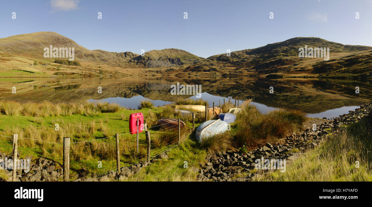 Llyn Cwmstradlyn, Galles del Nord. Gran Bretagna, Regno Unito, Foto Stock