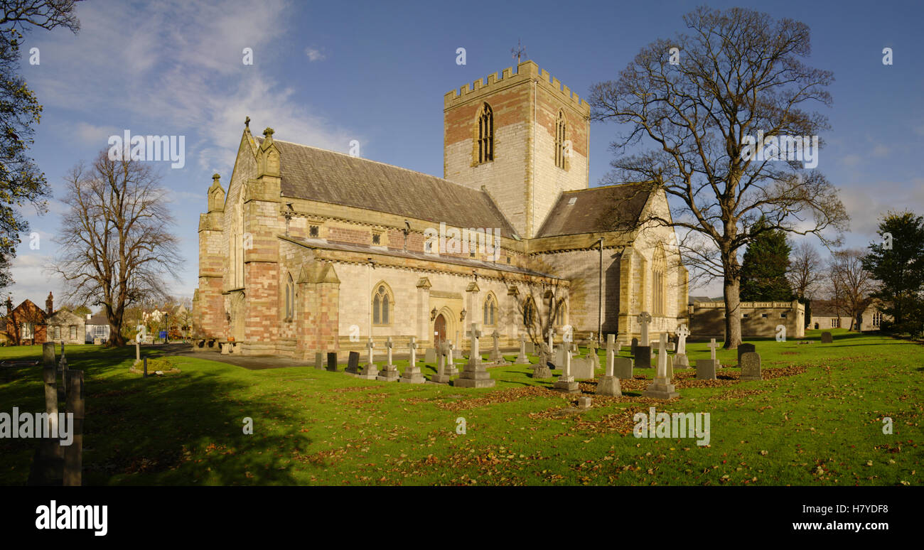 Panorama, Cattedrale di St Asaph, Galles del Nord, Foto Stock