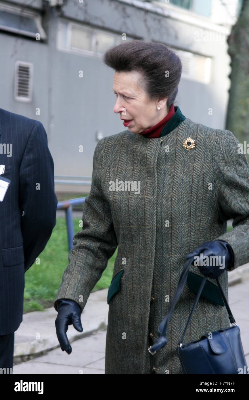 Sua Altezza Reale la Principessa Anna visite Leeds Metropolitan University Gennaio 2014 Foto Stock