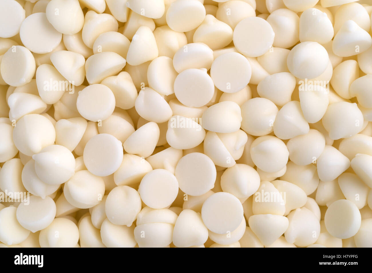 Molto vicino in vista del cioccolato bianco chip di cottura. Foto Stock