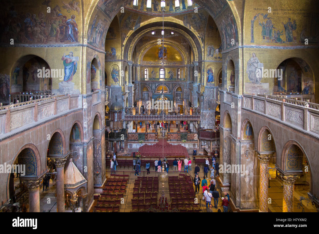 Interno, Basilica di San Marco, Venezia, Veneto, Italia Foto Stock