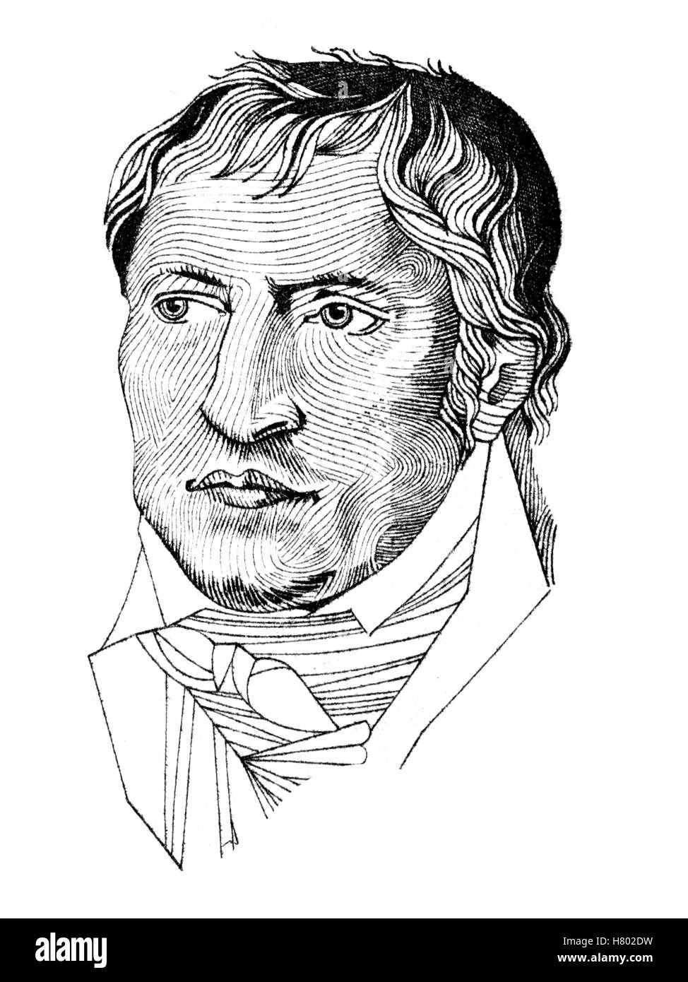 Il tedesco francobollo - Georg Wilhelm Hegel (1770-1831), filosofo tedesco Foto Stock