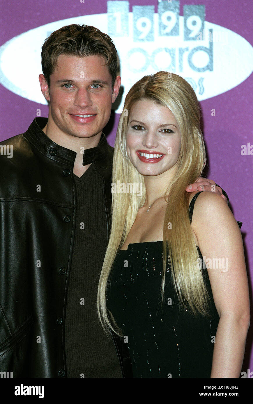 NICK LACHEY & Jessica Simpson LAS VEGAS USA 13 Dicembre 1999 Foto Stock