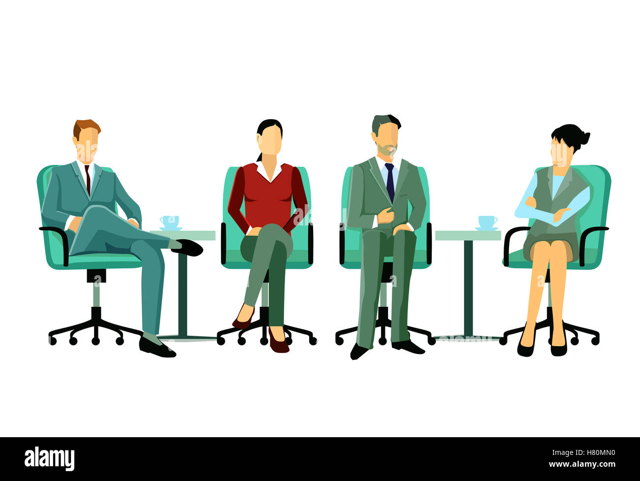 Persone sedute gruppo Foto Stock