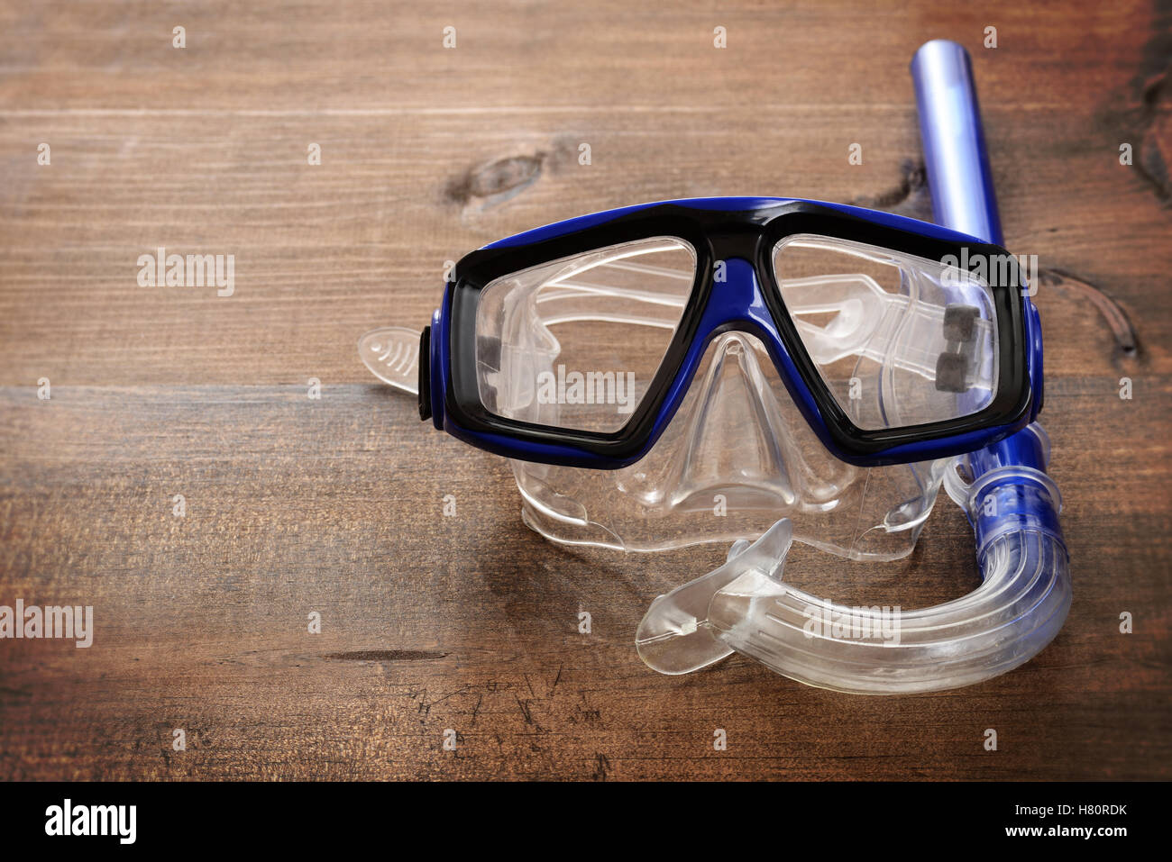Closeup maschera subacquea e snorkeling Foto Stock