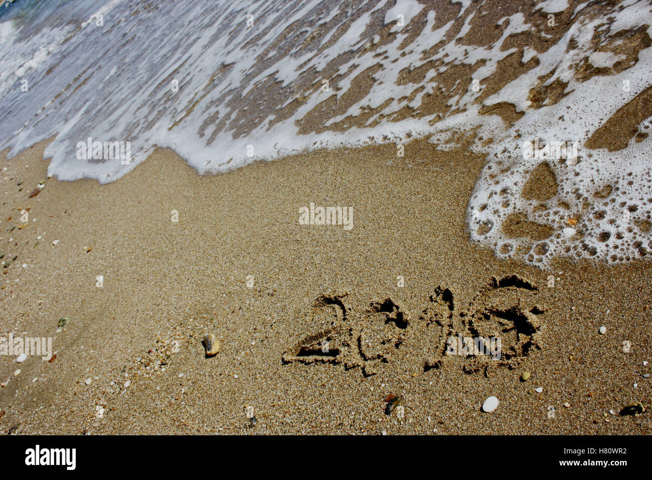 Sabbia di mare Wave 2016 Foto Stock