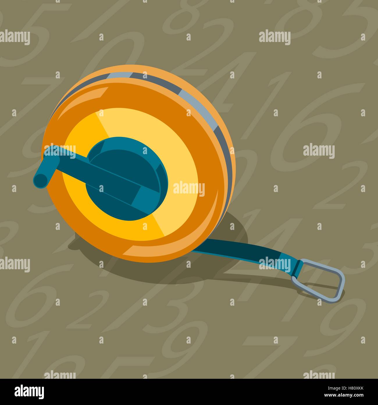 Nastro di misurazione stilizzata di strumenti di costruzione. Seamless pattern figure di sfondo. Stock illustrazione vettoriale. Illustrazione Vettoriale