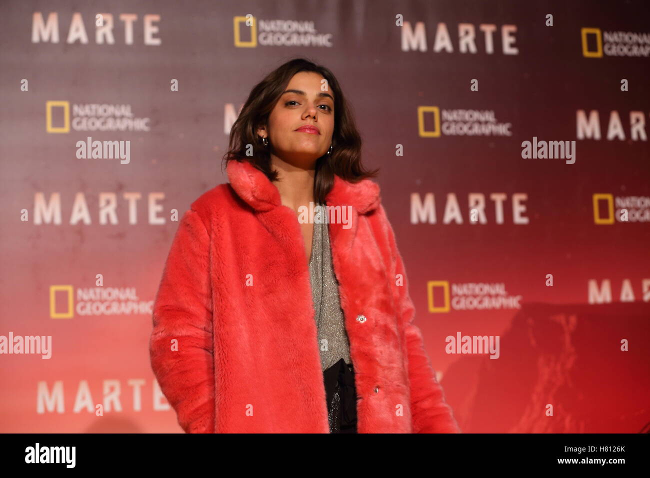 Roma, Italia. 08 Nov, 2016. Attrice italiana Margherita Vicario durante il tappeto rosso del premier di Marte, la più grande produzione mai realizzata da National Geographic Credit: Matteo Nardone/Pacific Press/Alamy Live News Foto Stock