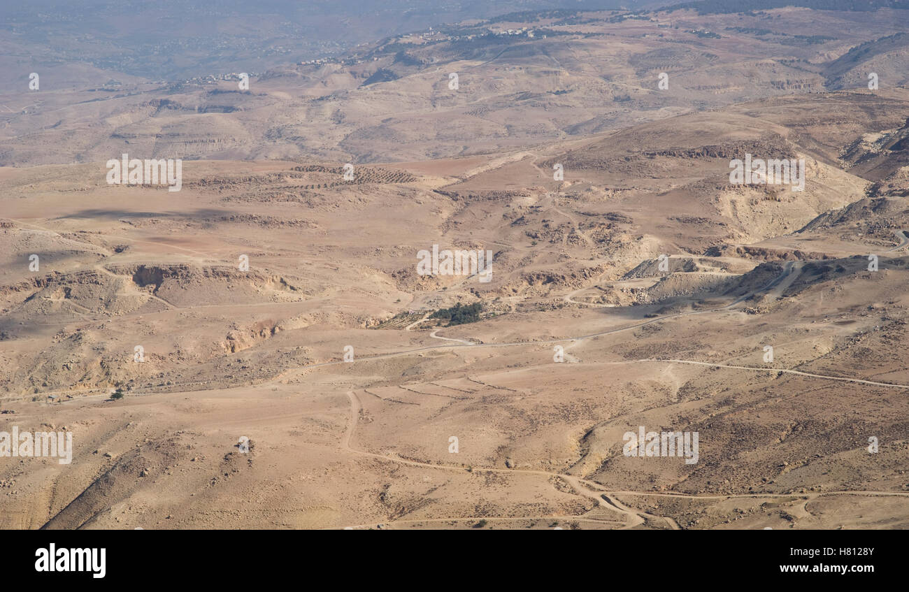 Jordan Rift Valley. Vista dal Monte Nebo di Jordan Valley Foto Stock
