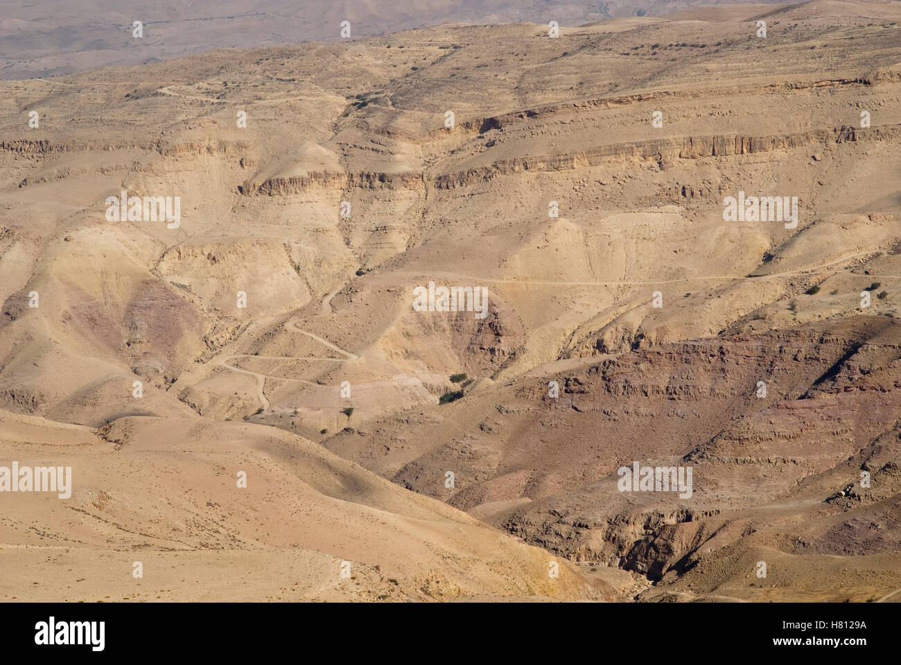 Jordan Rift Valley. Vista dal Monte Nebo di Jordan Valley Foto Stock
