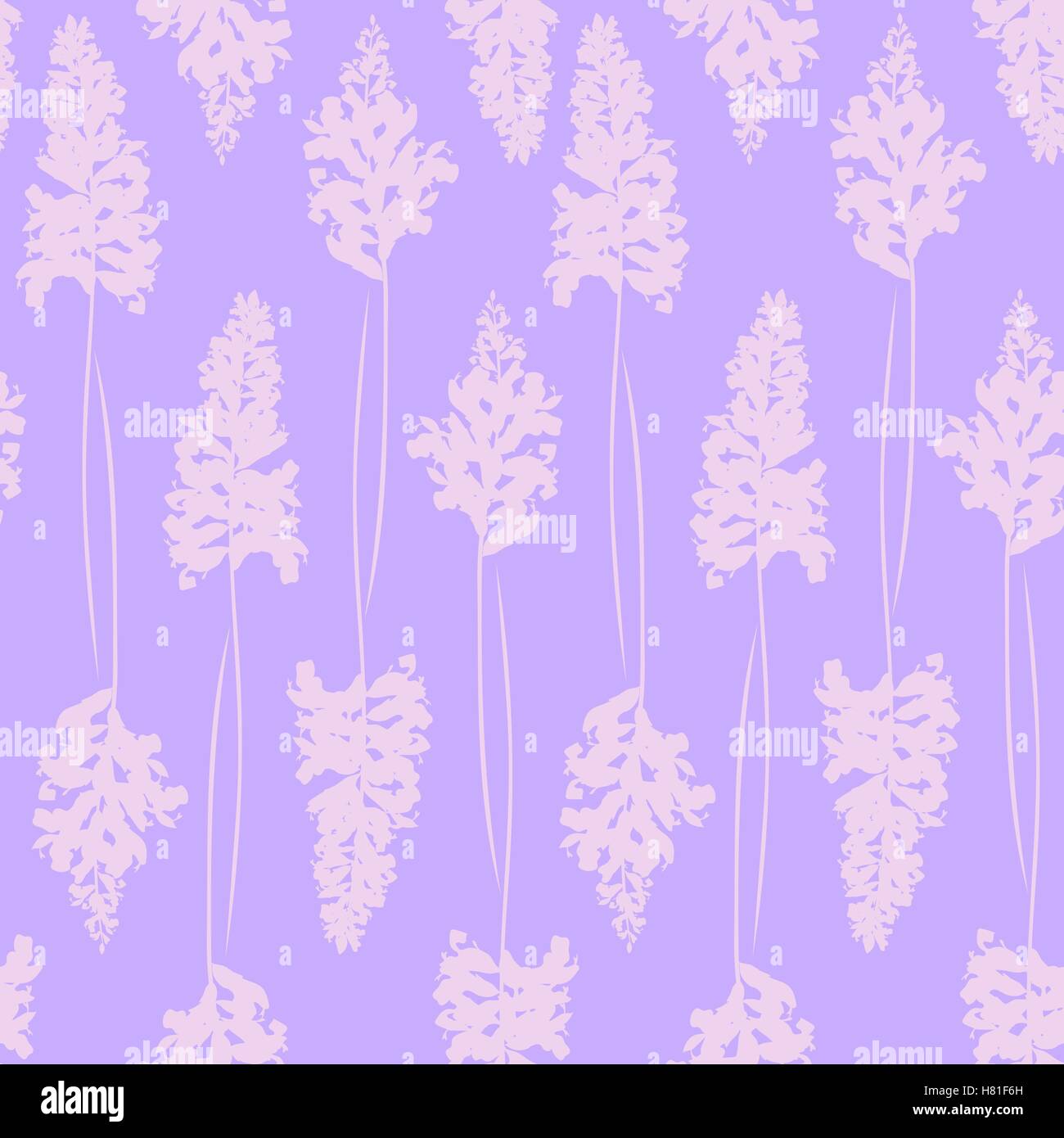Viola floral seamless pattern. accogliente e gentile Illustrazione Vettoriale