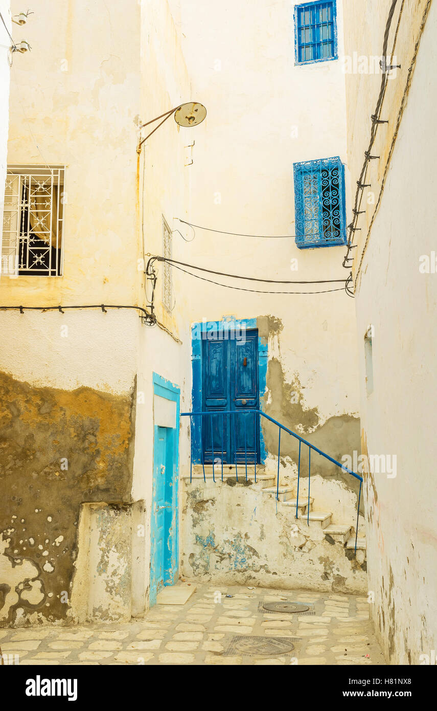 I quartieri residenziali di Medina sono il luogo migliore per ottenere perso per la coppia di houers Foto Stock