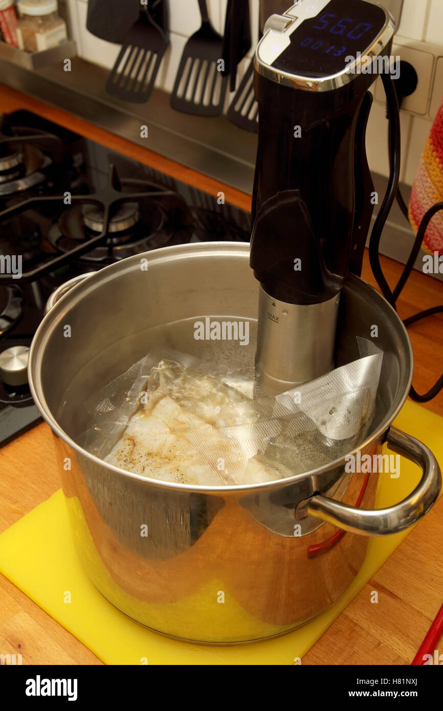 Sous-vide per la cottura Foto Stock
