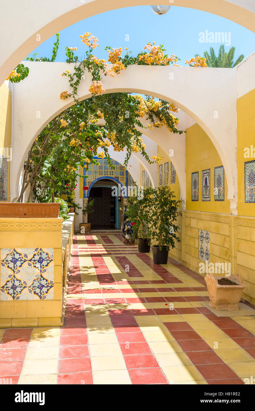 Il bagno pubblico e sono molto popolari in Tunisia, questa si trova nella Medina di Mahdia. Foto Stock