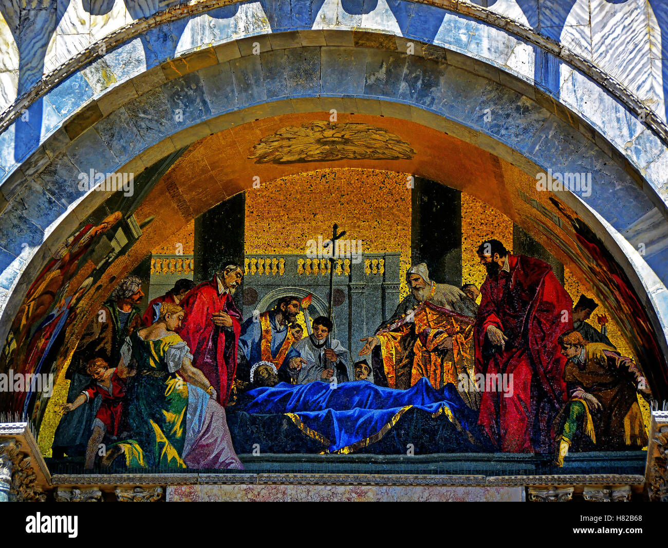 Venezia la Basilica di San Marco Cristo mosaico Foto Stock