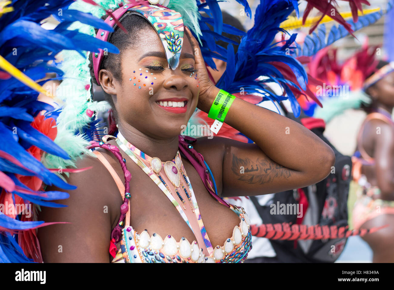 Barbados raccolto su Festival (Grand Kadooment 2016 in Barbados) Foto Stock