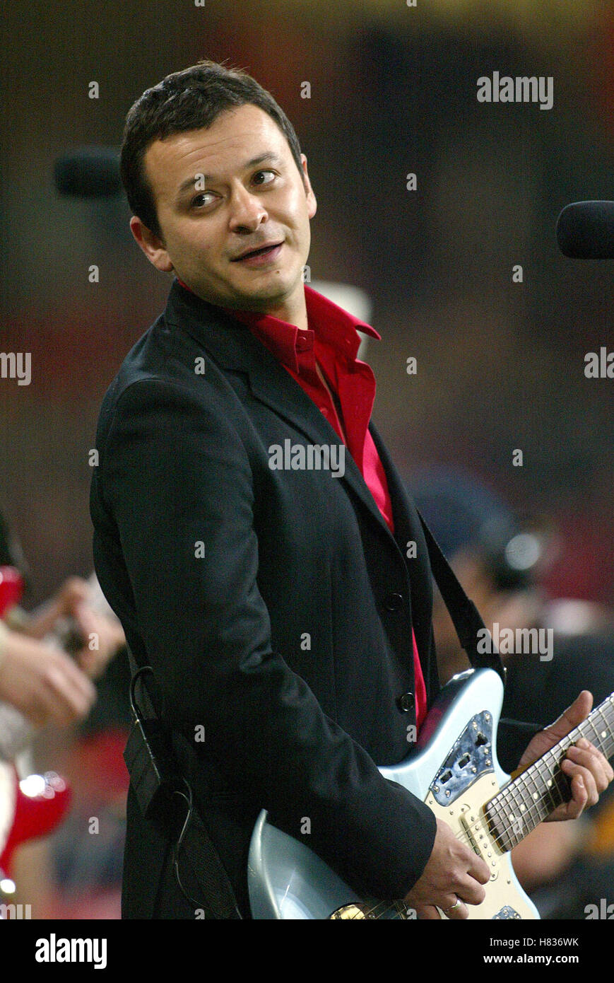 JAMES BRADFIELD GALLES V ITALIA PARTITA DI CALCIO Millennium Stadium Cardiff Galles 16 Ottobre 2002 Foto Stock