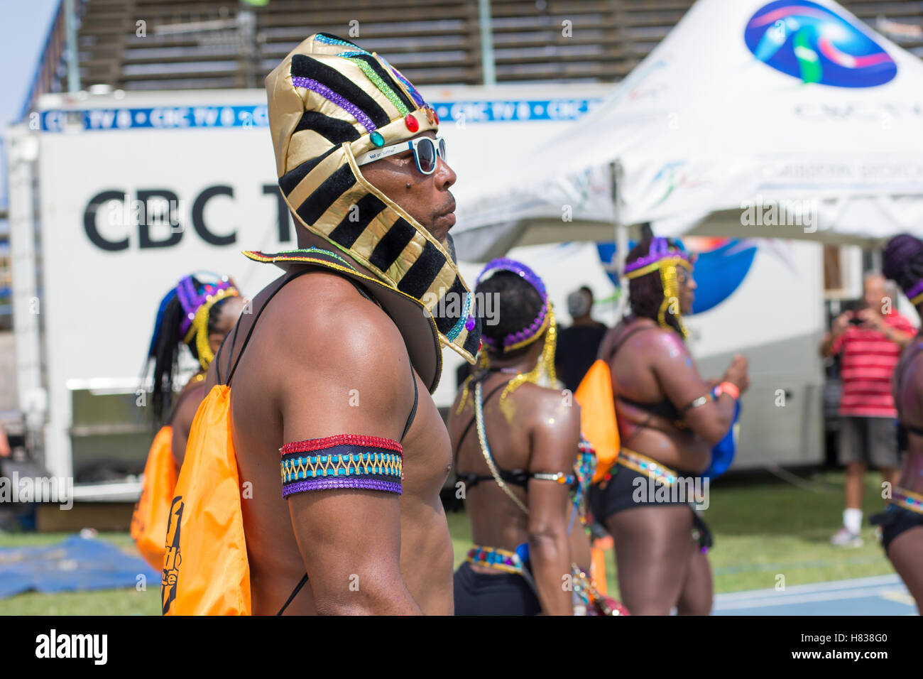 Barbados raccolto su Festival (Grand Kadooment 2016 in Barbados) Foto Stock