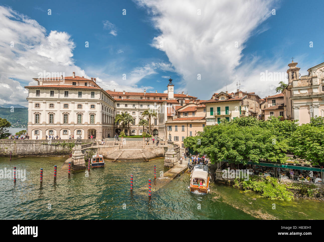 Palazzo Borromeo, Isola Bella, Lago maggiore, visto dal lago, Piemonte, Italia Foto Stock