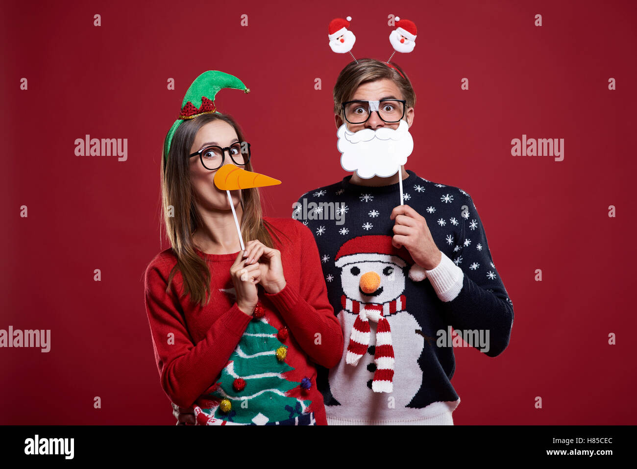 Bizarre matura nel tempo di Natale Foto Stock