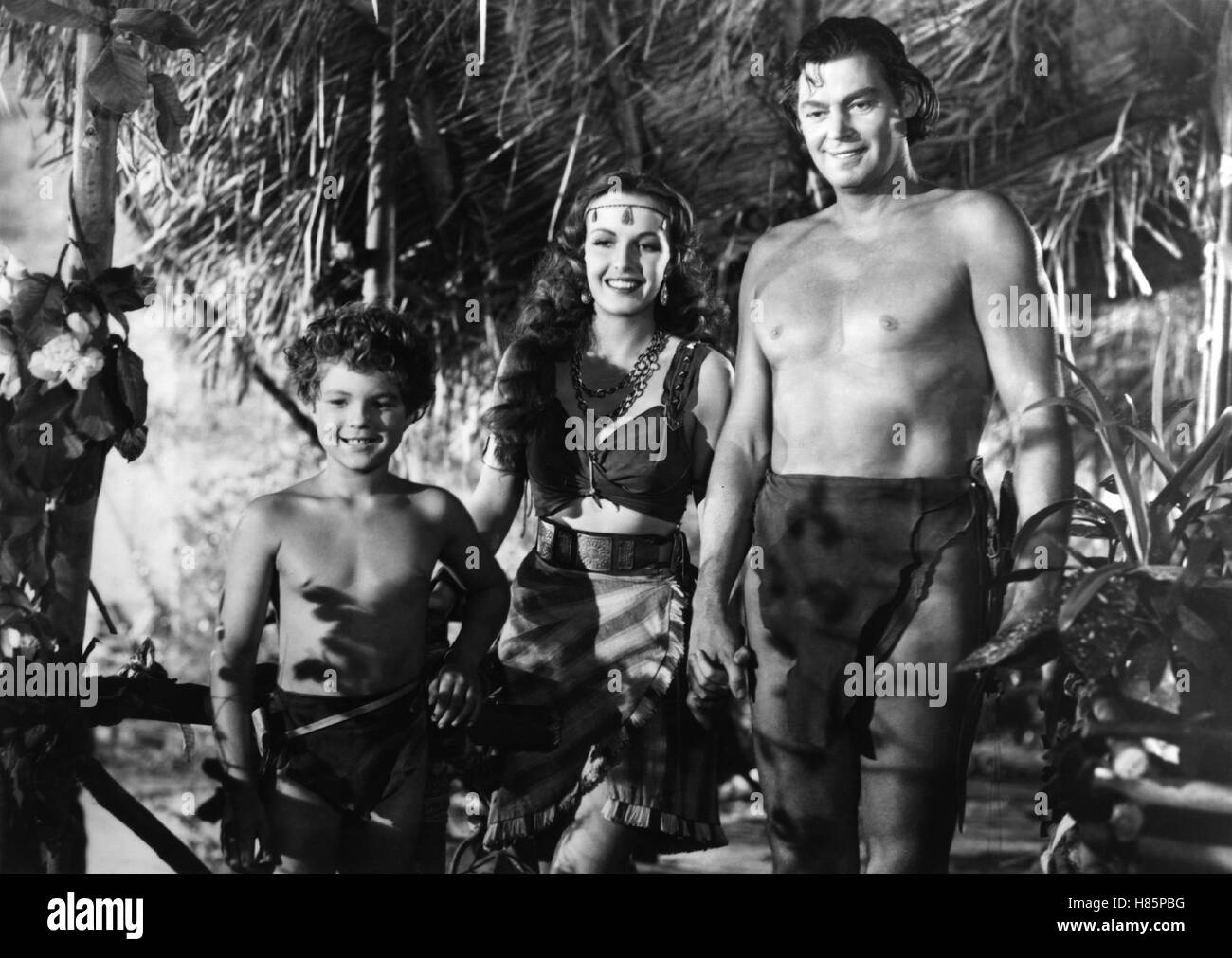 Tarzan und die nazisti, (TARZAN TRIONFA) USA 1943 s/w, Regie: Wilhelm Thiele, Johnny Sheffield, FRANCES GIFFORD, JOHNNY WEISSMÜLLER, : Foto Stock