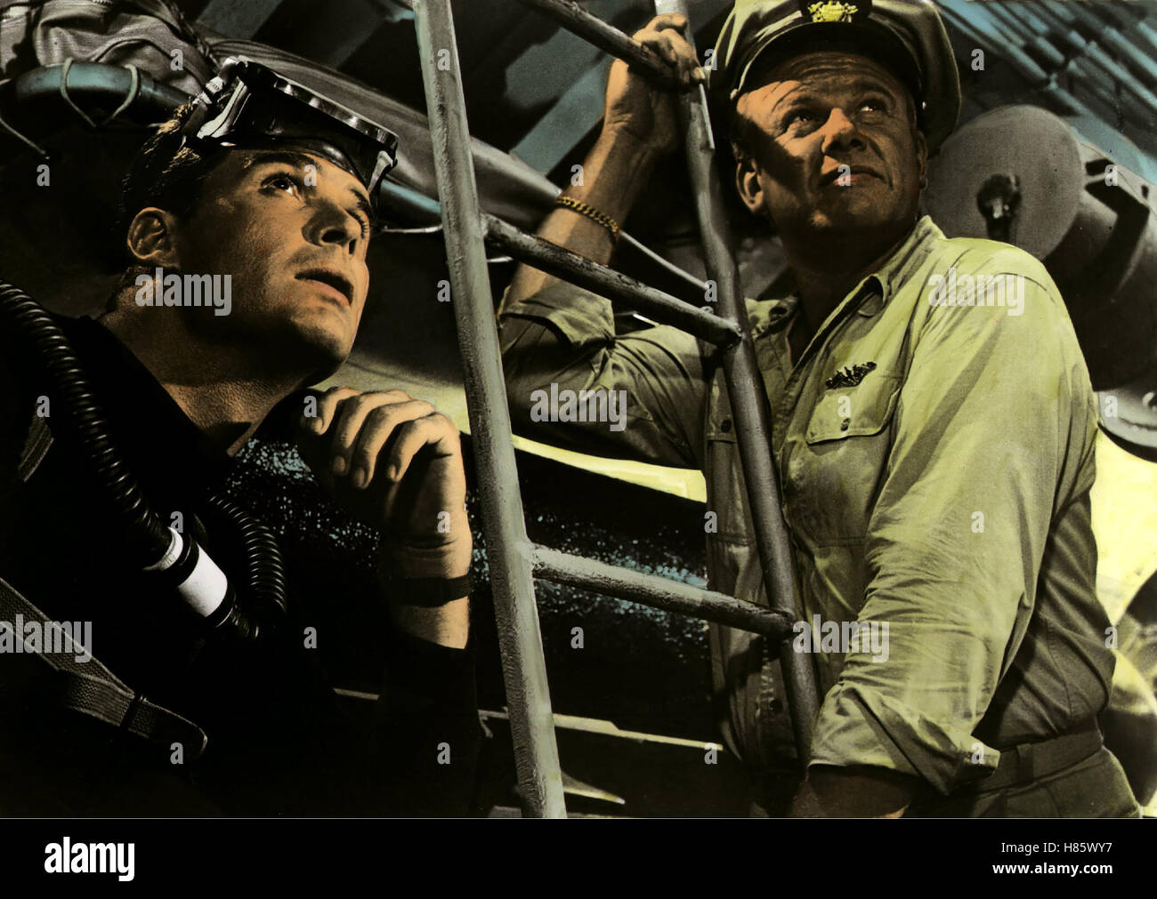 Geheimkommando Pazifik im, (UP PERISCOPE) USA 1959, Regie: Gordon Douglas, James Garner + ALAN HALE, Stichwort: U-Boot Foto Stock