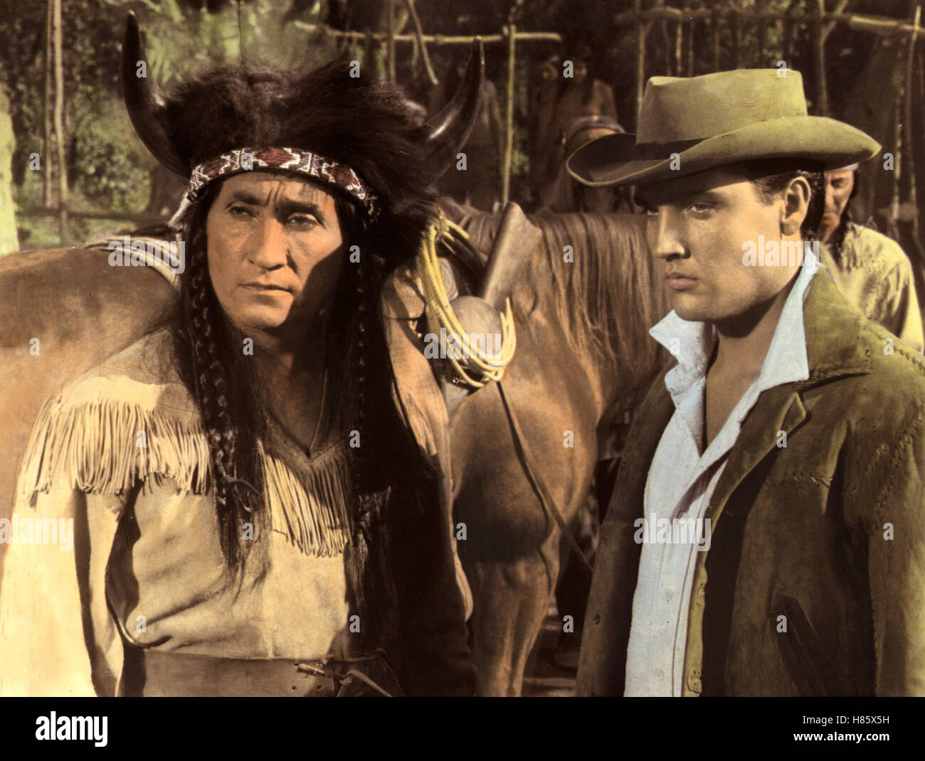 Flammender Stern, (Stella fiammeggiante) USA 1960, Regie: Don Siegel, RUDOLPH ACOSTA + ELVIS PRESLEY, Stichwort: Indianer, cowboy Foto Stock