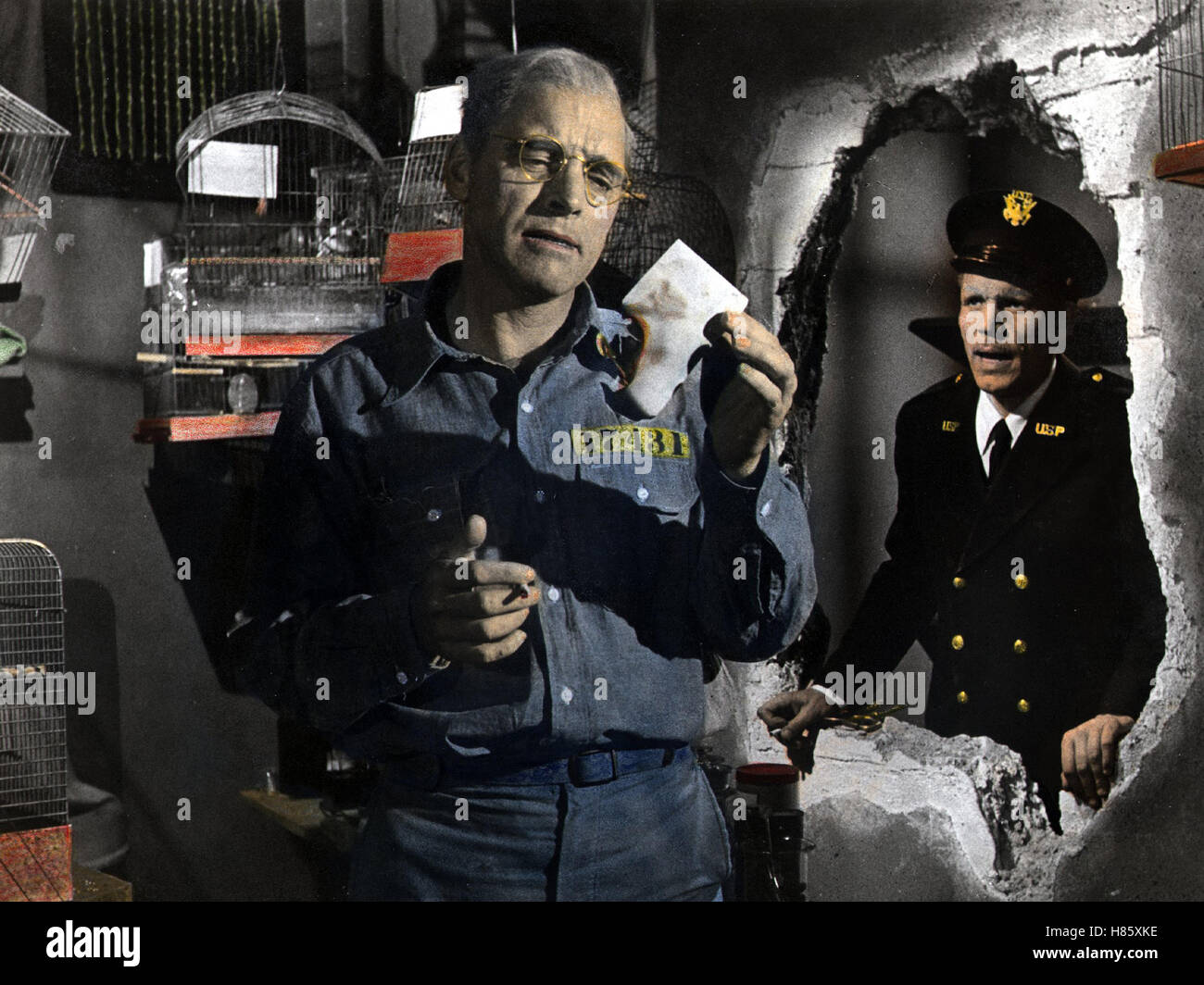 Der Gefangene von Alcatraz, (Birdman of Alcatraz) USA 1961, Regie: John Frankenheimer, BURT LANCASTER, NEVILLE BRAND, Stichwort: Zelle, Gefängnis, Käfig, Häftling, Wärter Foto Stock