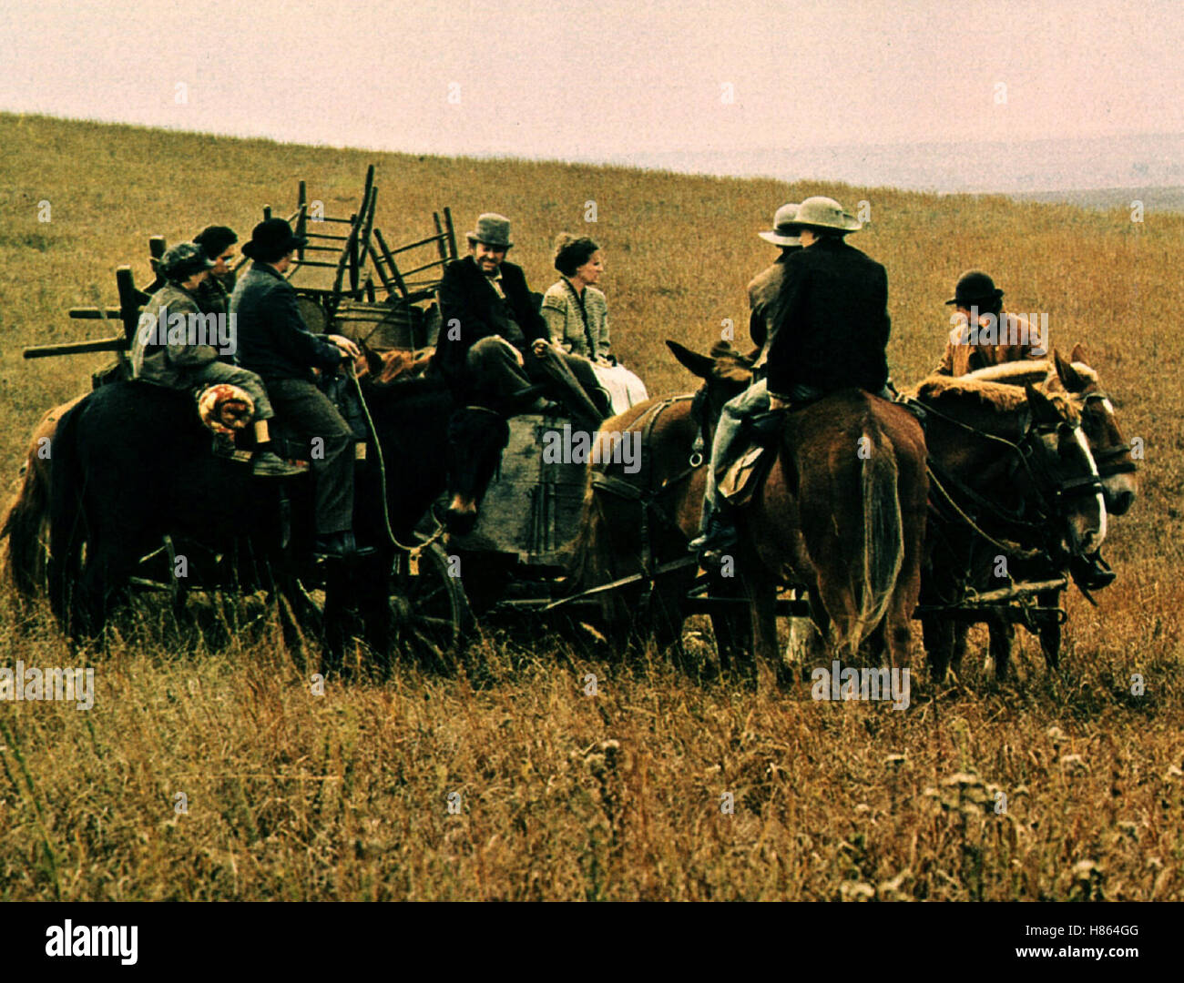 In schlechter Gesellschaft, (bad company) USA 1972, Regie: Robert Benton, BARRY BROWN, Chiave: Siedler, Trek Pferde, Kutsche, Foto Stock
