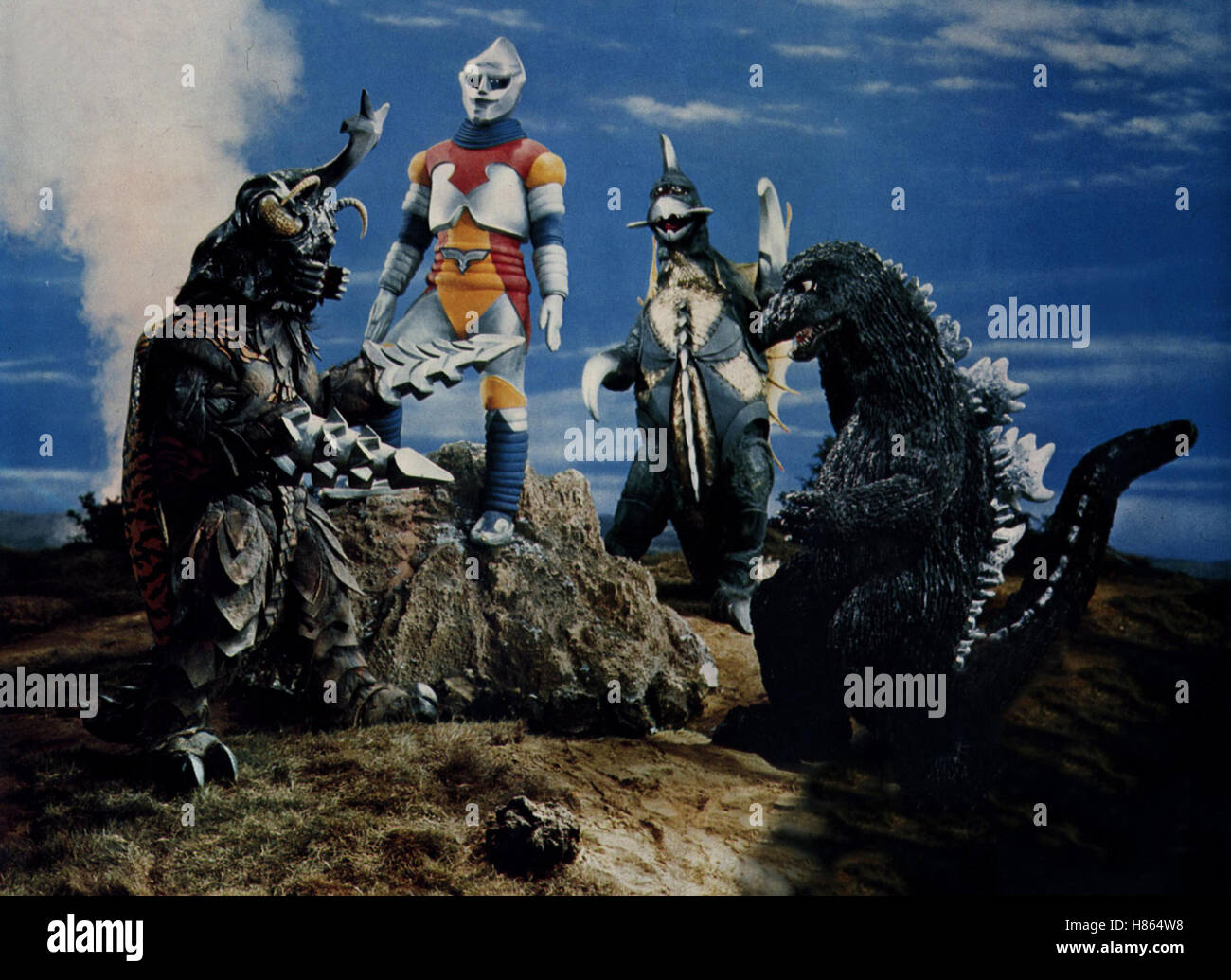 Godzilla contro Megalon , (GOJIRA TAI MEGALON) JAP 1973, Regie: Jun Fukuda, MEGALON, JET JAGUAR, GAIGAN, GODZILLA Foto Stock