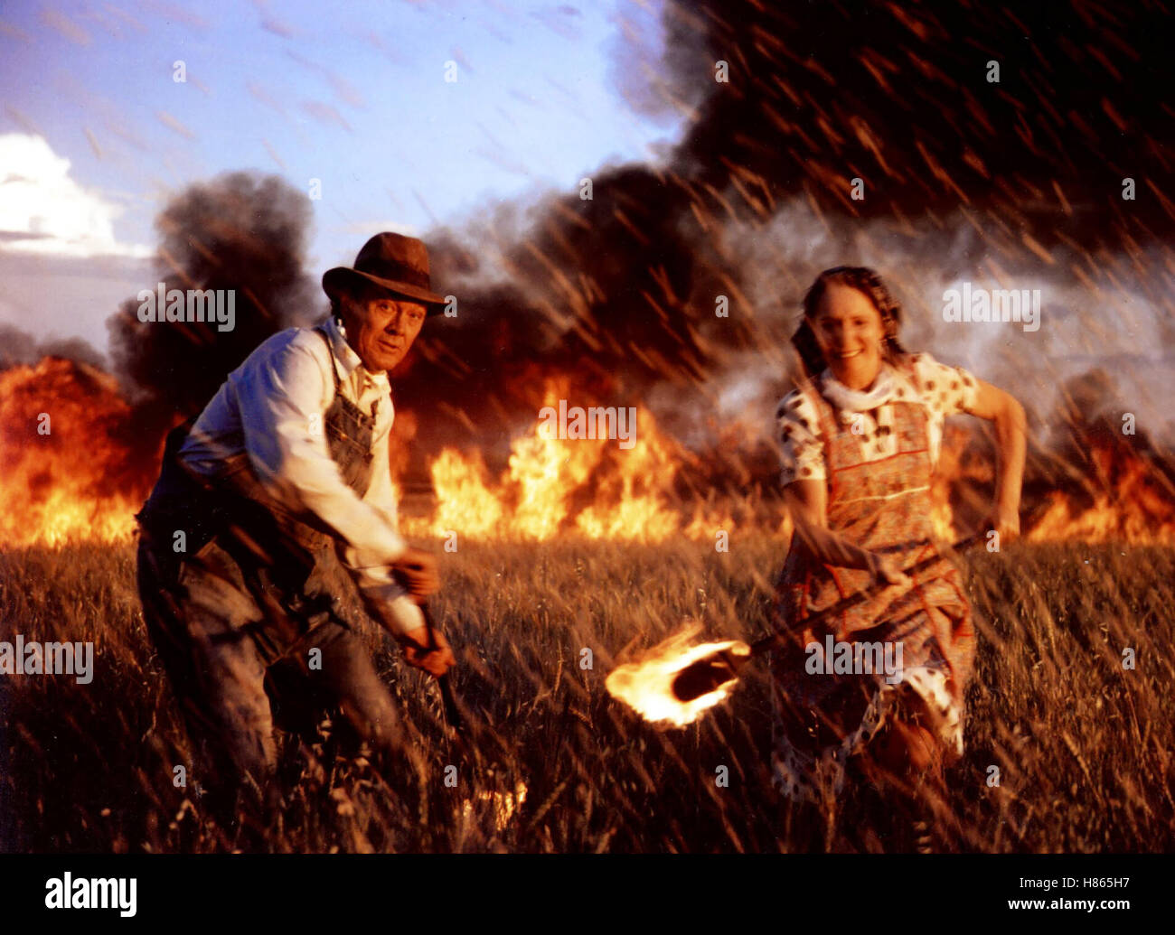 Der Tag, un die dem Heuschrecken kamen, (cavallette) USA 1974, Regie: Richard T. Heffron, Ben Johnson, KATHERINE HELMOND, Stichwort: Feuer Foto Stock