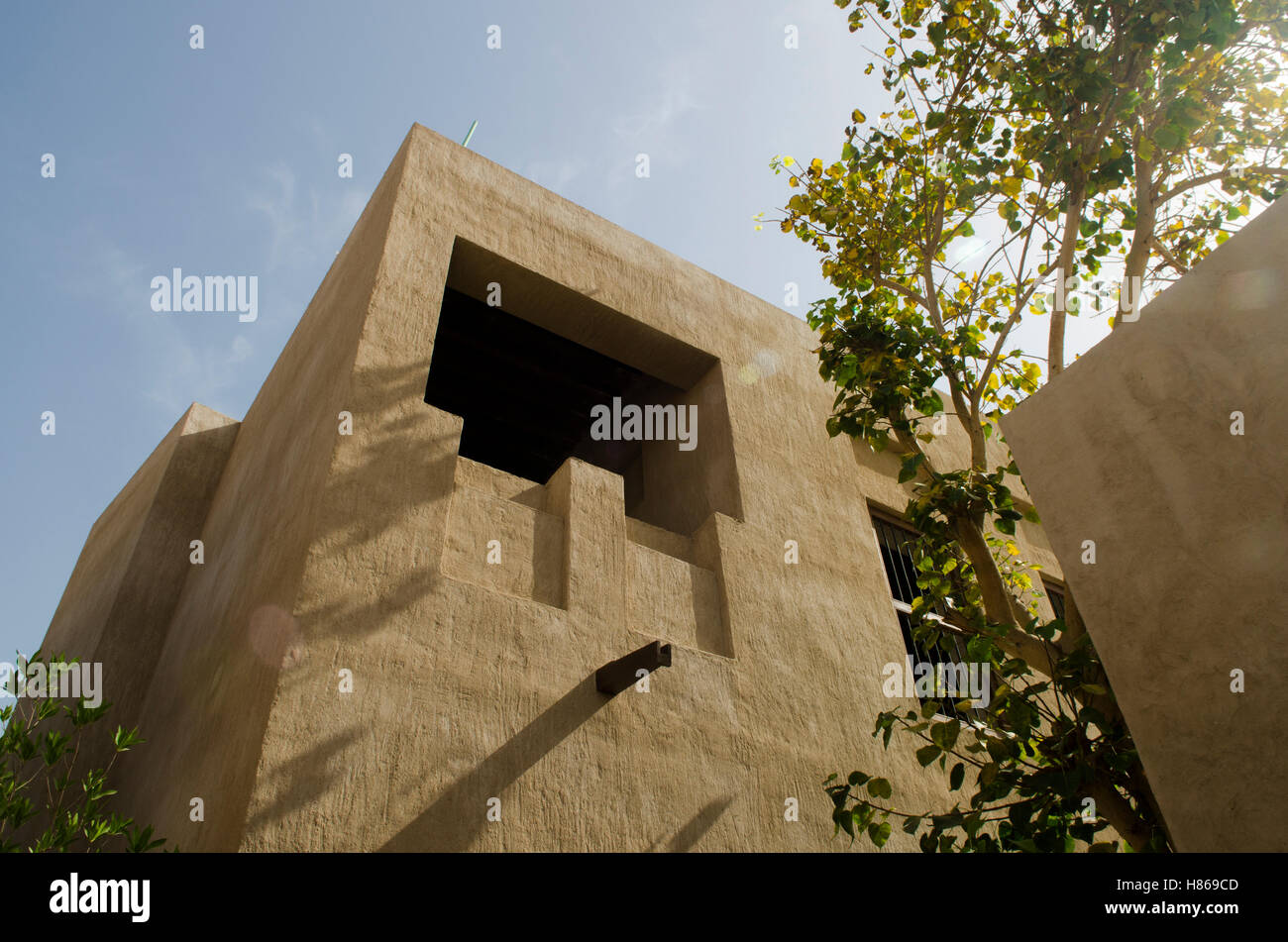 Tradizionale architettura araba Dubai Emirati Arabi Uniti Foto Stock