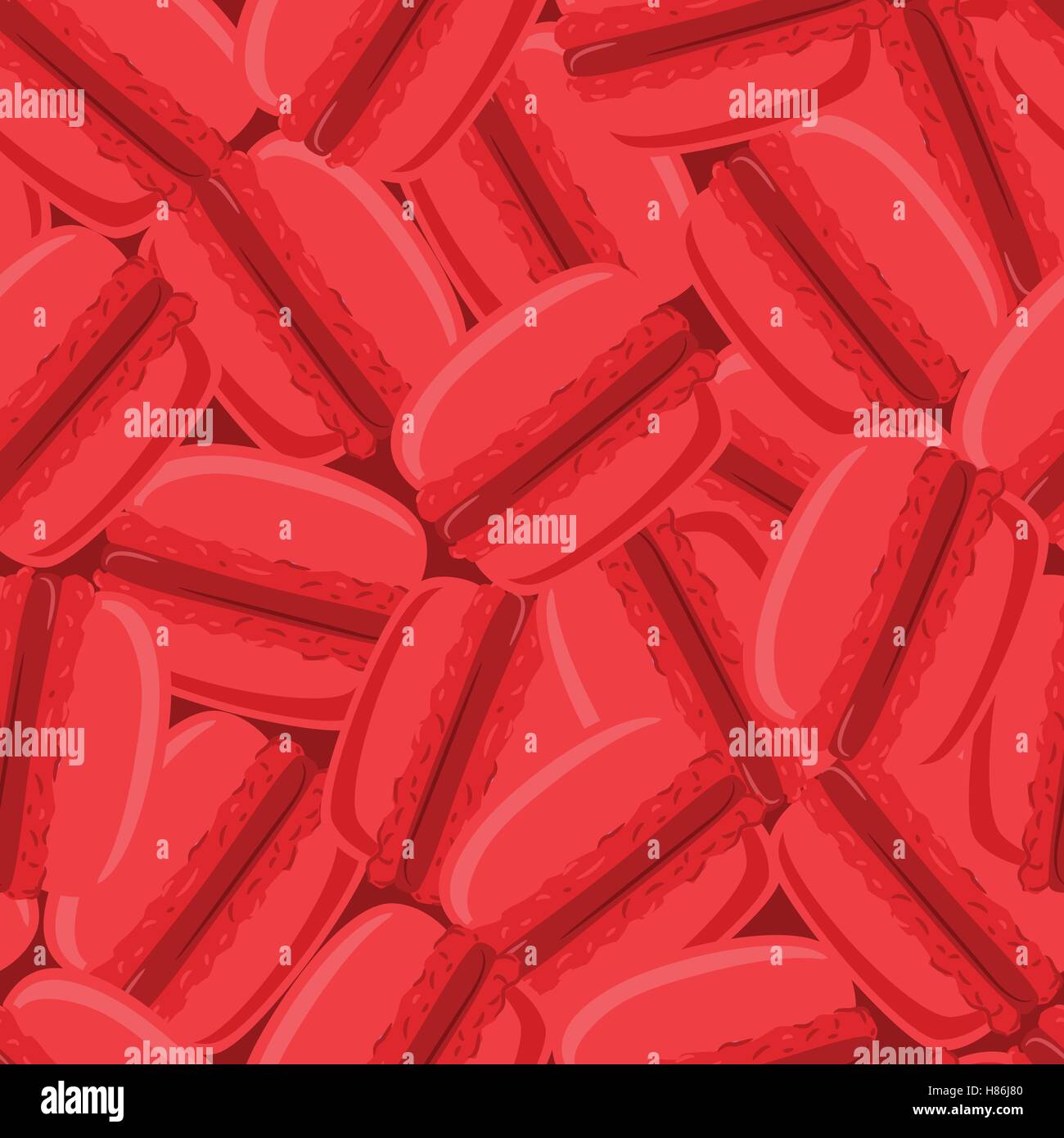 Modello senza cuciture con amaretto rosso i cookie. Illustrazione Vettoriale. Illustrazione Vettoriale