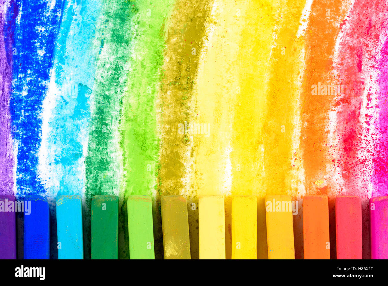 Chalk pastello colori differenti Foto Stock
