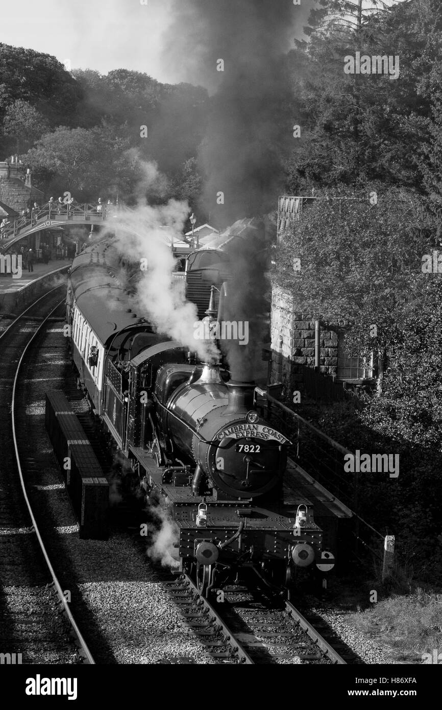 7822 Foxcote Manor sulla North Yorkshire Moors Railway.gallese Gala di vapore Foto Stock